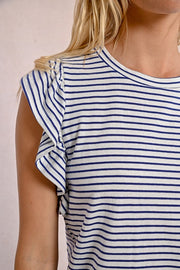 Molly Bracken Striped Tee White/Navy