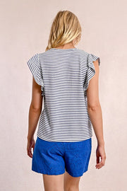 Molly Bracken Striped Tee White/Navy