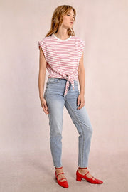 Molly Bracken Striped Tee Pink/Off-white