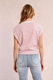 Molly Bracken Striped Tee Pink/Off-white