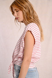 Molly Bracken Striped Tee Pink/Off-white