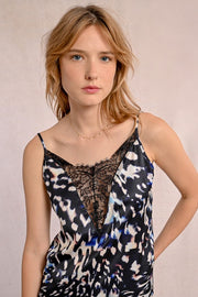 Molly Bracken Cami Black Abstract Print
