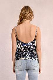 Molly Bracken Cami Black Abstract Print