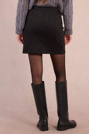 Molly Bracken Suede Mini Skirt Black