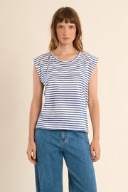 Molly Bracken Striped Tee Blue