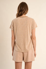 Molly Bracken V-Neck T-Shirt Beige