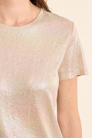 Molly Bracken Iridescent Tee Beige