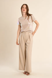 Molly Bracken Iridescent Tee Beige