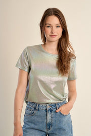 Molly Bracken Iridescent Tee Sage Green