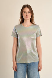 Molly Bracken Iridescent Tee Sage Green