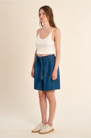 Molly Bracken Denim Shorts Mid Blue