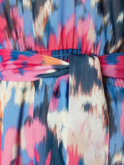 More & More Chiffon Ikat Print Dress