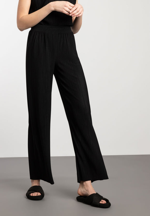 Pleated Trousers Black