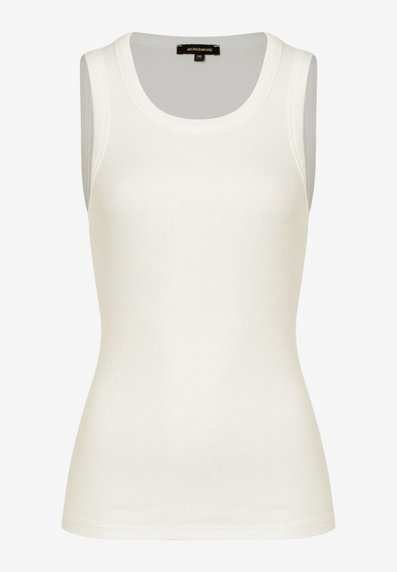 More & More Ribbed Tank Top Off-white