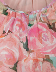 More & More Chiffon Blouse Rose Print