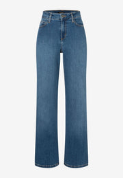 More & More Marlene Wide Leg Blue Denim Jeans