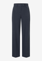 More & More Wide Leg Pinstripe Trousers Navy