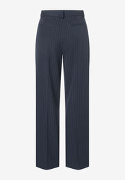 More & More Wide Leg Pinstripe Trousers Navy