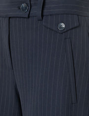 More & More Wide Leg Pinstripe Trousers Navy