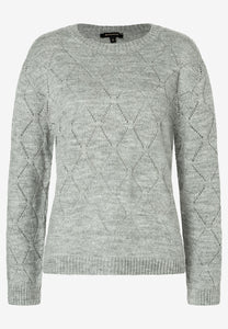 More & More Ajour Knit Sweater Grey