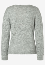 More & More Ajour Knit Sweater Grey