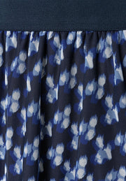 More & More Mesh Skirt Abstract Dot Print Navy