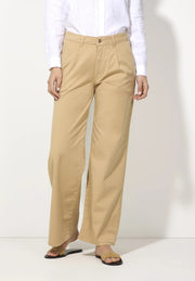 More & More Twill Wide Leg Chino Beige