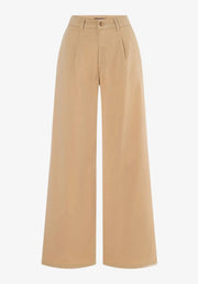 More & More Twill Wide Leg Chino Beige