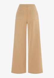 More & More Twill Wide Leg Chino Beige