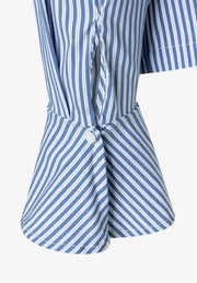 More & More Striped Cropped Blouse