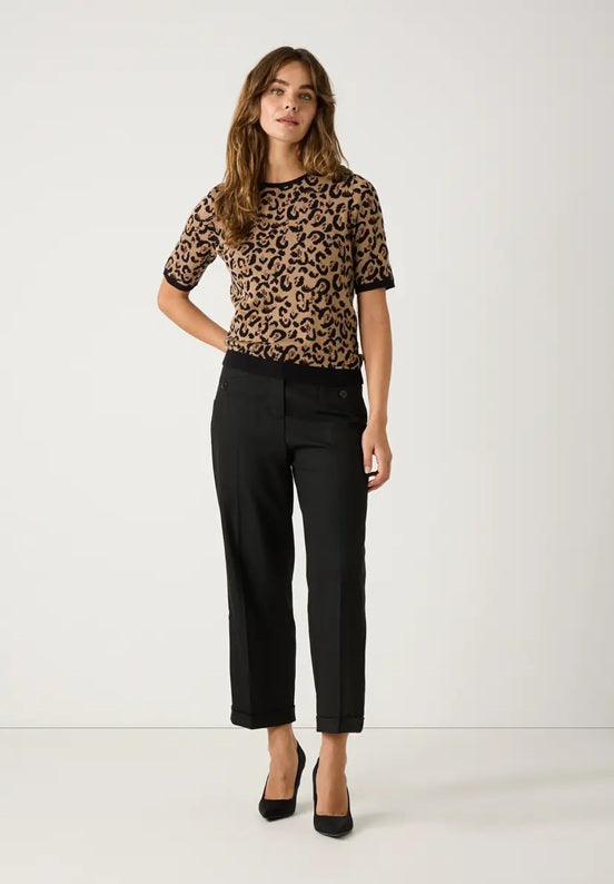 More & More Knit Top Leo Print