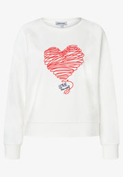 More & More Sweatshirt With Heart Print Off-White