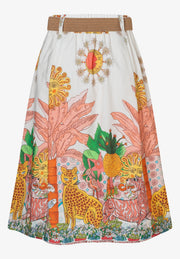 More & More Poplin Skirt With Jungle Print