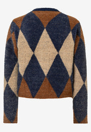 More & More Knit Cardigan With Diamond Pattern