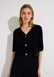 More & More Ajour Knit Cardi Navy