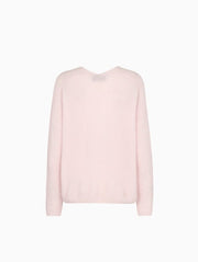 Mos Mosh Thora V-Neck Knit Jumper Light Pink