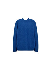 Mos Mosh Thora V-Neck Knit Sweater Blue Lolite