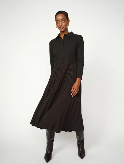 Mos Mosh Maike Pleat Dress Black