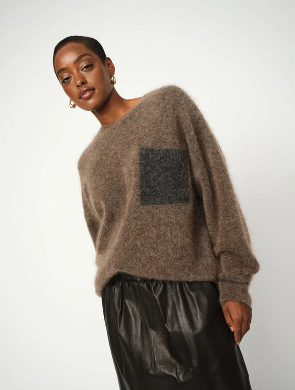 Mos Mosh Alila Mohair Knit Jumper Dark Brown