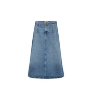 Mos Mosh Leala Denim Skirt Mid Blue