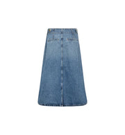 Mos Mosh Leala Denim Skirt Mid Blue