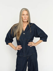 Mos Mosh Bari Crispy Shirt Dark Denim