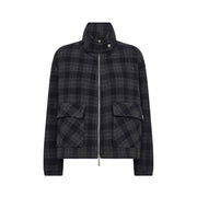 Mos Mosh Camille Check Jacket Salute Navy