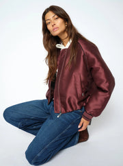 Mos Mosh Calico Sateen Jacket Wine