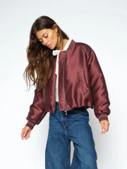 Mos Mosh Calico Sateen Jacket Wine