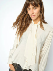 Mos Mosh Saba Tie Blouse Ecru