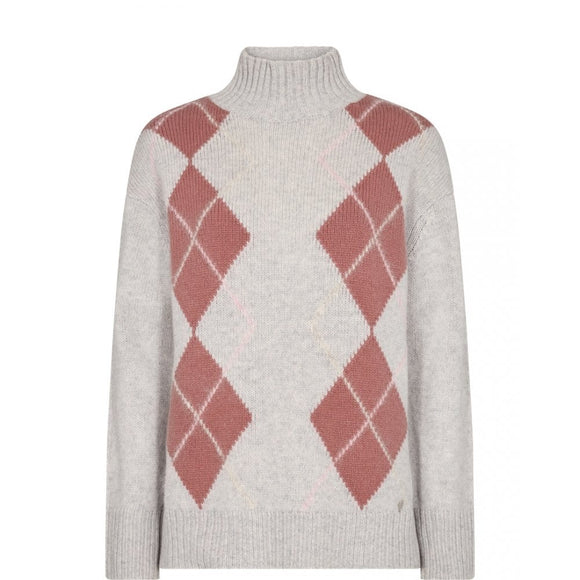 Mos Mosh Zima Diamond Knit Pattern Sweater