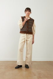 Orfeo Paris Aliena Knit Gilet Chocolate MLT