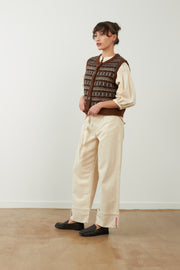 Orfeo Paris Aliena Knit Gilet Chocolate MLT