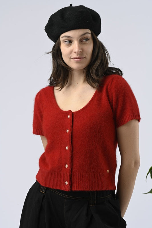 Orfeo Paris Alise Cardigan Rouge Red